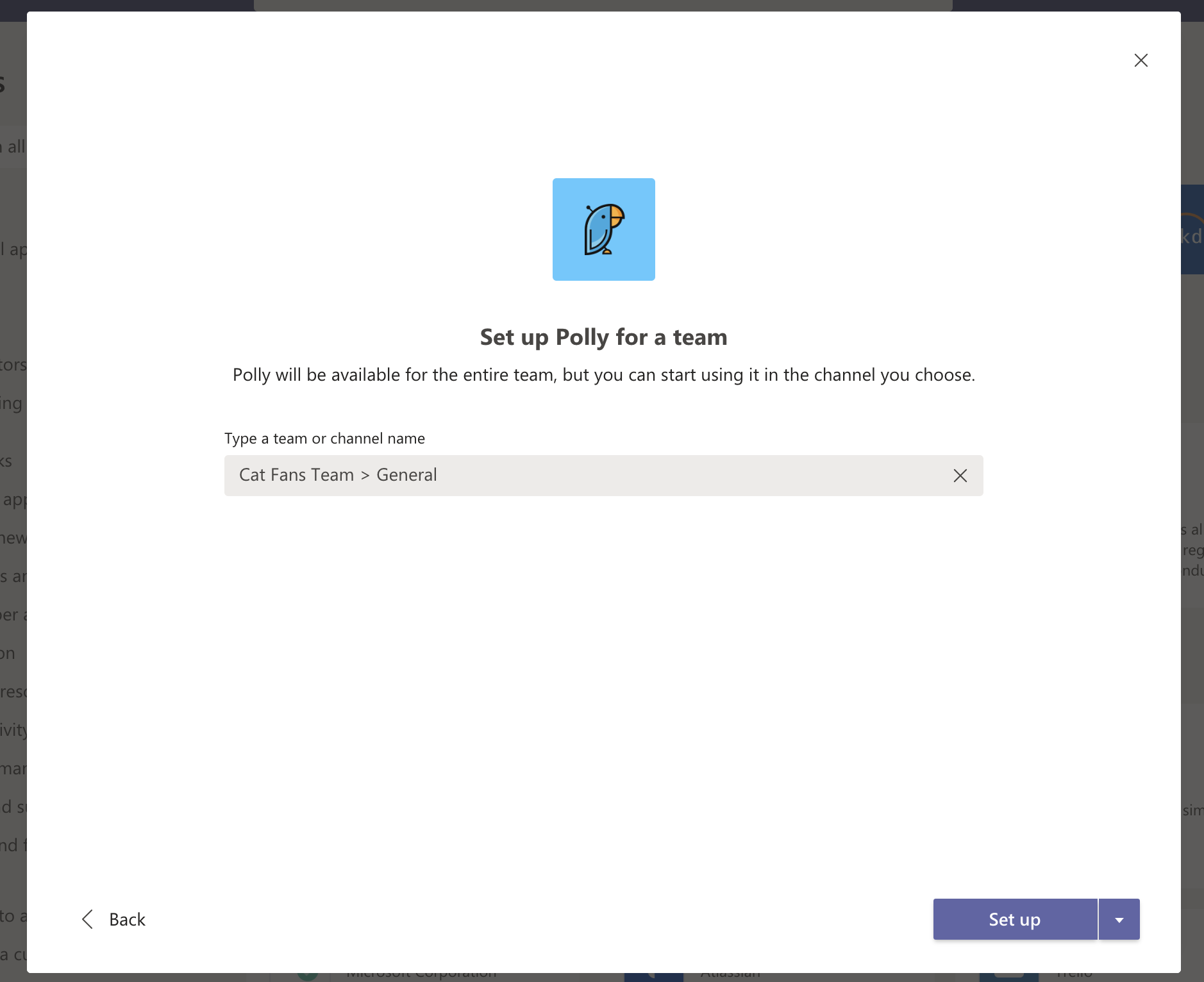Installing Polly in Teams